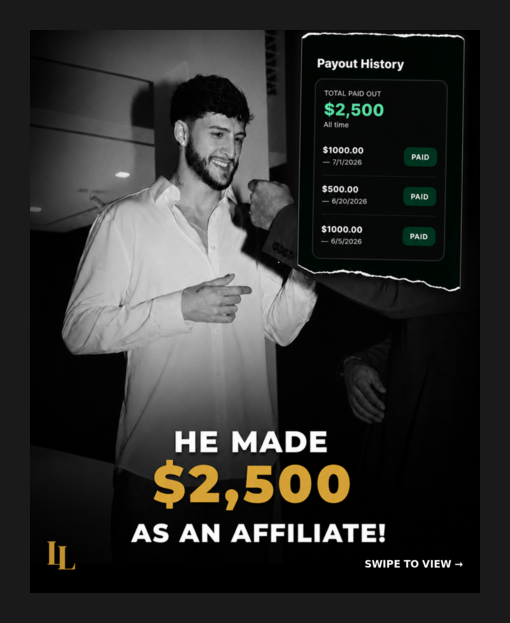 Affiliate who made $2,500